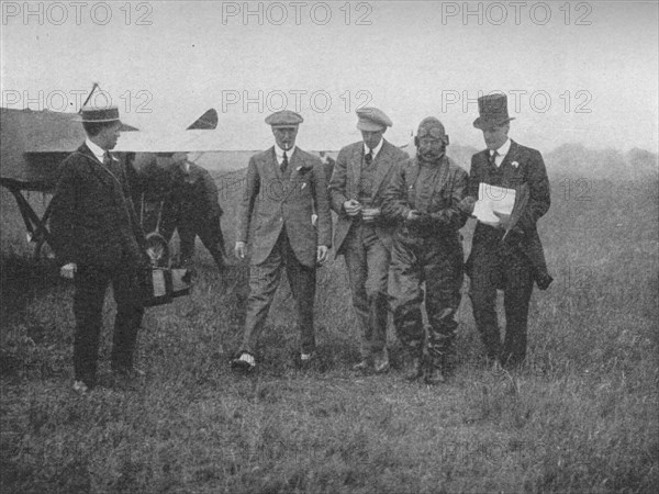 The end of a great flight: Mr Robert Slack's arrival at Hendon, 1913 (1934). Artist: Flight Photo.