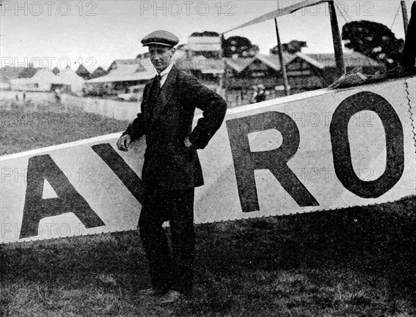 The Aerial Derby: the pilot of the Avro, Mr FP Raynham, 1913 (1934).  Artist: Flight Photo.