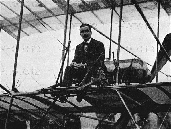 The First British pilot to break a world record: Captain Bertram Dickson, 1910 (1933). Artist: Flight Photo.