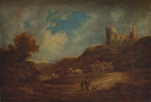 A Castle, with Waggon and Horses', c1886, (1938). Artist: Francis Towne.