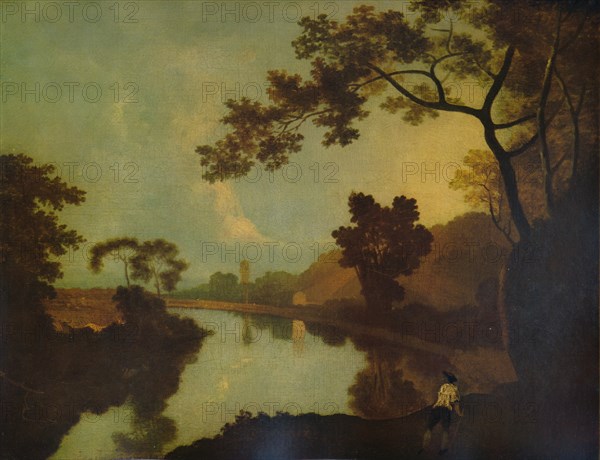 'River Scene, with Figure on Bank', c1779, (1938). Artist: Richard Wilson.