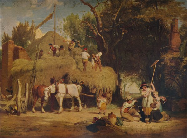 'Stacking Hay', 1840, (1938). Artist: William Frederick Witherington.