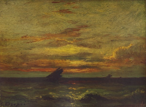 'Coucher du Soleil', c1879, (1938). Artist: Jules Dupré.