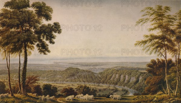 View from the Wyndd Cliff, near Chepstow - Morning', c1820, (1938). Artist: William Turner.