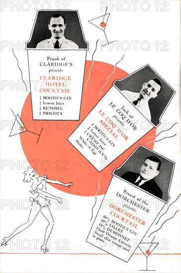 'Cocktail recipes', c1935 (1935).  Artist: Unknown.