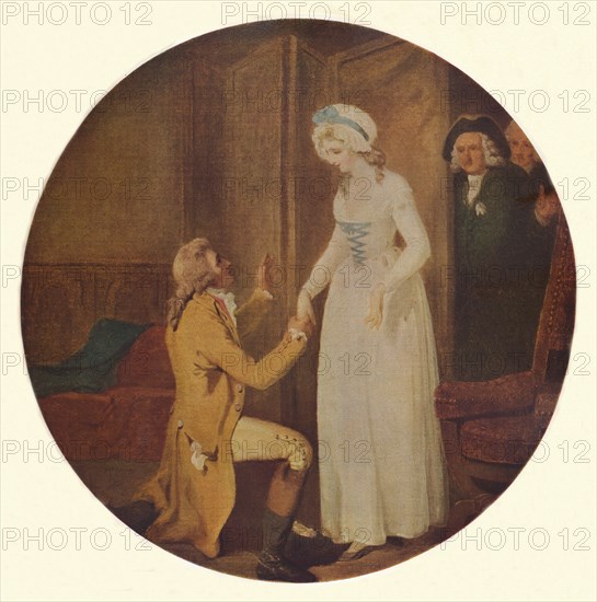 'Young Marlow and Miss Hardcastle: A Scene from She Stoops to Conquer by Oliver Goldsmith (Act V, Sc Artist: Francis Wheatley.