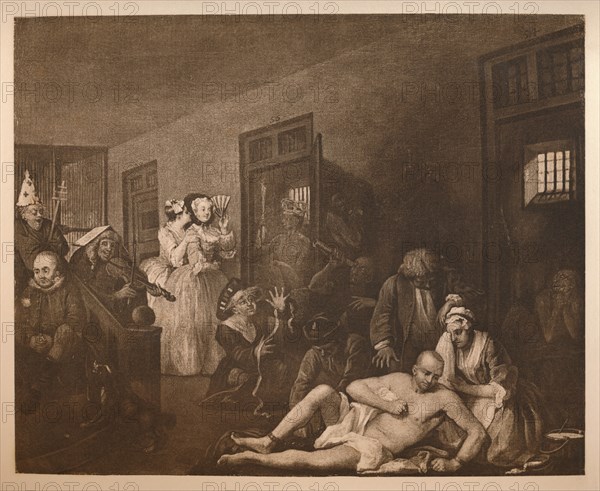 'A Rake's Progress - 8: The Mad House', 1733.  Artist: William Hogarth.