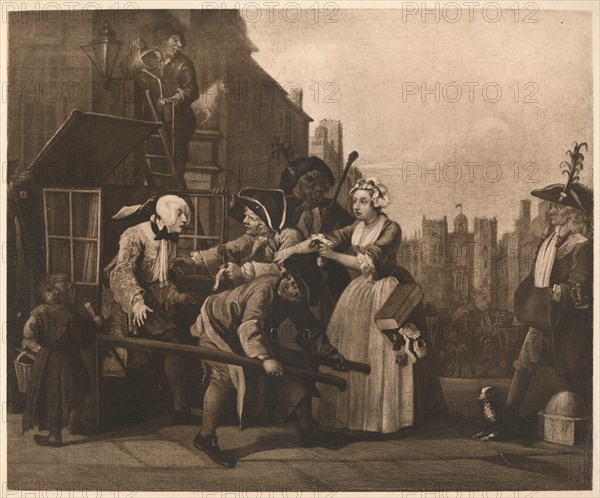 'A Rake's Progress - 4: The Arrest', 1733.  Artist: William Hogarth.
