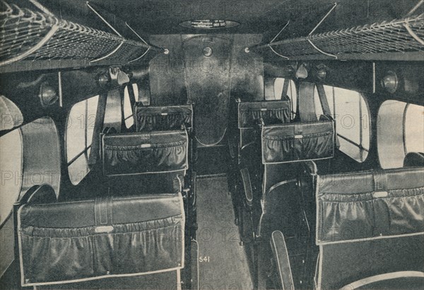 Cabin of a De Havilland DH86B biplane, c1934 (c1937). Artist: Unknown.