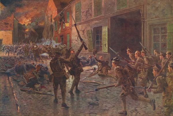 'The Coldstream Guards at Landrecies, August, 1914', 1915 (1928). Artist: William Barnes Wollen.