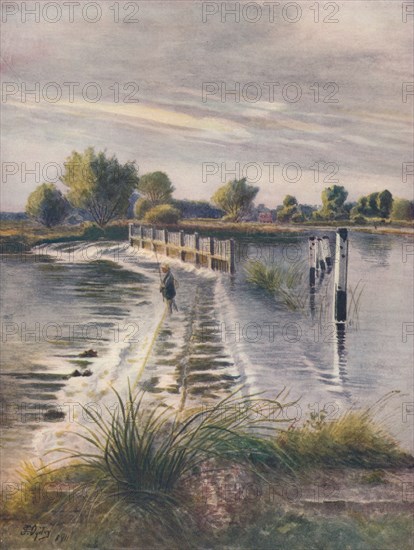 'Weir at Chertsey', 1911, (1914). Artist: James S Ogilvy.