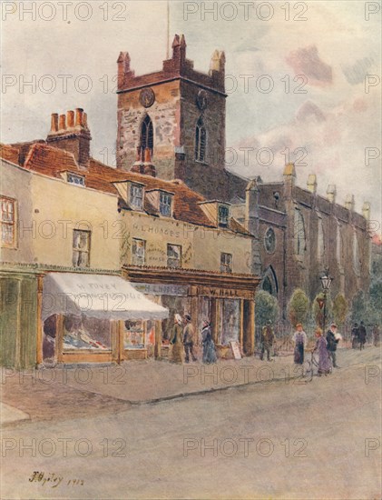 'Chertsey Church', 1912, (1914). Artist: James S Ogilvy.