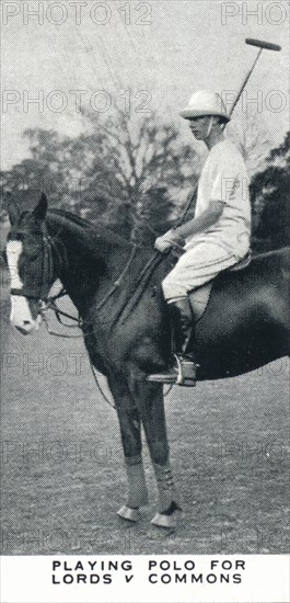 'Playng Polo for Lords v Commons', c1930 (1937). Artist: Unknown.