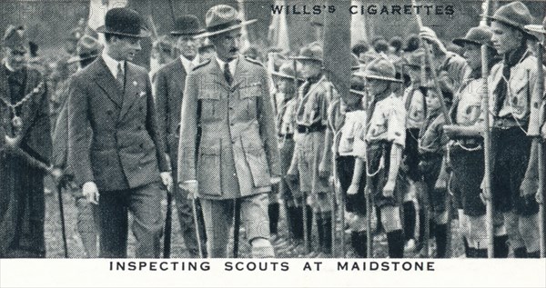 'Inspecting Scouts at Maidstone', 1929 (1937). Artist: Unknown.
