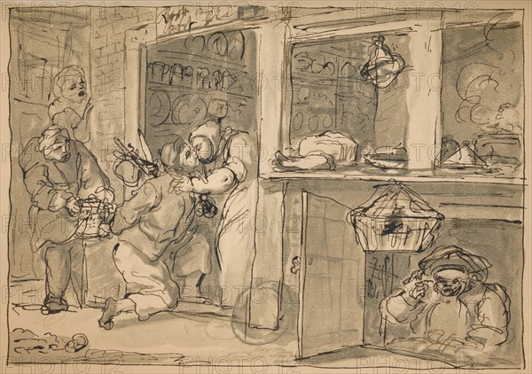 Unused drawing for 'Industry and Idleness', 1747.  Artist: William Hogarth.