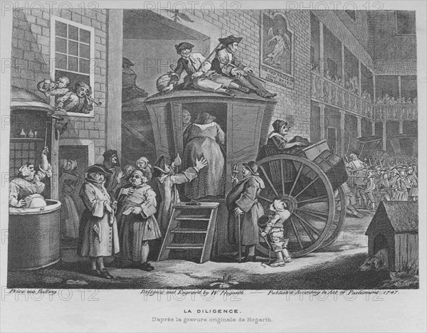 'The Stage Coach or Country Inn Yard', 1747. Artist: William Hogarth.