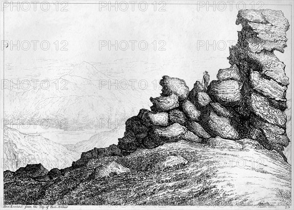 'Ben Lomond from the Top of`Ben Arthur', c1812. Artist: S Leith.