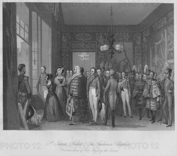 'St. James' Palace. The Audience Chamber', c1841. Artist: Henry Melville.