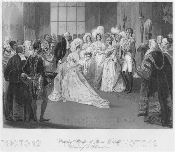 'Drawing Room of Queen Victoria. Ceremony of Presentation', c1841. Artist: Henry Melville.