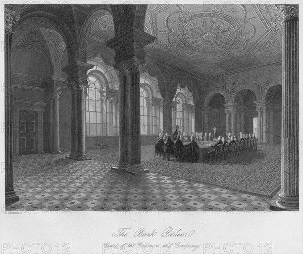'The Bank Parlour. Court of the Governor and Company', c1841. Artist: Henry Melville.