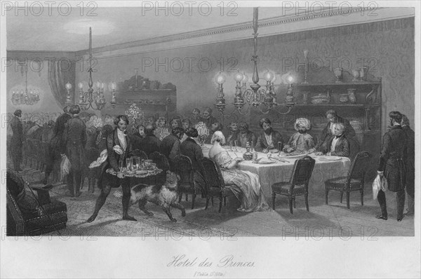 'Hotel des Princes. (Table D'Hote)', c1843. Artist: Lumb Stocks.
