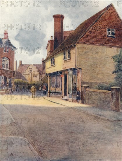 'Bridge Street Corner, Godalming', 1911, (1914). Artist: James S Ogilvy.