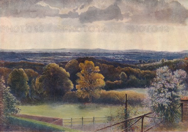 'View from Coneyhurst Hill, Ewehurst', 1911, (1914). Artist: James S Ogilvy.