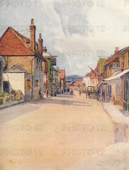 'High Street, Leatherhead', 1912, (1914). Artist: James S Ogilvy.