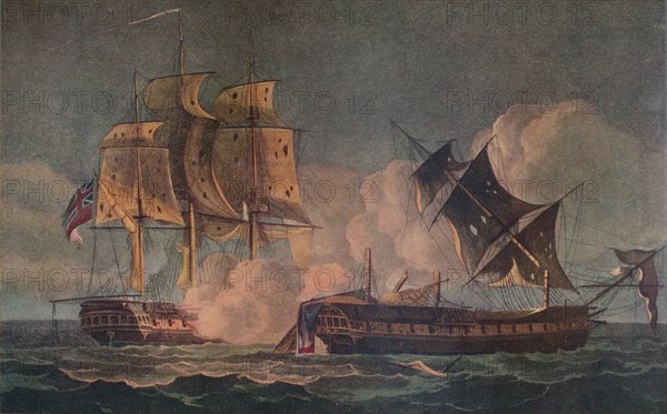 'Capture of the Forte', c1800. Artist: Thomas Whitcombe.