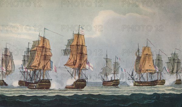 'Strachan's Action off Ferrol', c1806. Artist: Thomas Whitcombe.