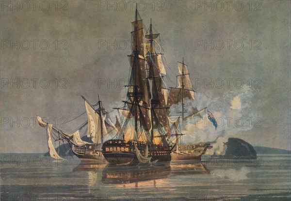 'The Last Franco-British Frigate Action', c1815. Artist: Nicholas Pocock.