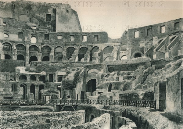 Interior of the Colosseum, Rome, Italy, 1927. Artist: Eugen Poppel.