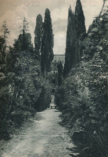 Gardens of the Villa d'Este near Tivoli, Rome, Italy, 1927. Artist: Eugen Poppel.