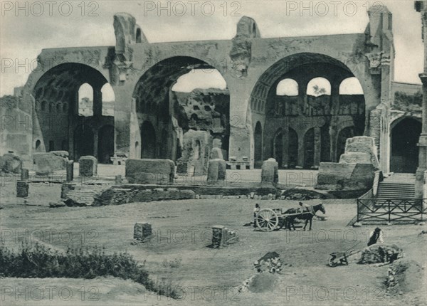 Basilica of Maxentius and Constantine in the Forum Romanum, Rome, Italy, 1927. Artist: Eugen Poppel.