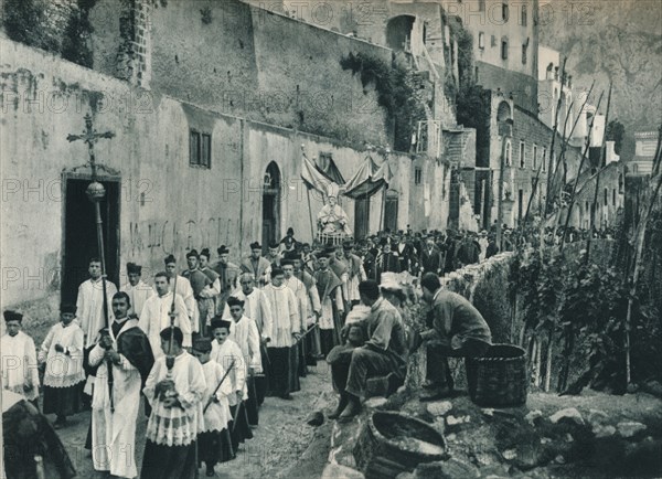 Procession, Capri, Italy, 1927. Artist: Eugen Poppel.