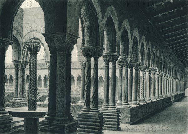 Cloisters of the Benedictine Monastery, Monreale, Sicily, Italy, 1927. Artist: Eugen Poppel.