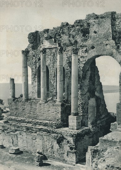 Part of the Greek Theatre, Taormina, Sicily, 1927. Artist: Eugen Poppel.