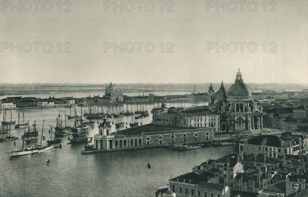 Grand Canal and Church of Santa Maria della Salute, Venice, Italy, 1927. Artist: Eugen Poppel.