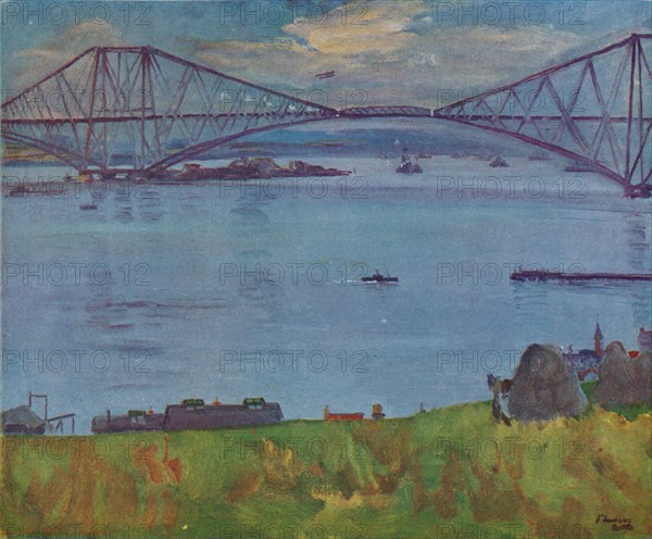 'The Forth Bridge', 1914, (1918). Artist: Sir John Lavery.