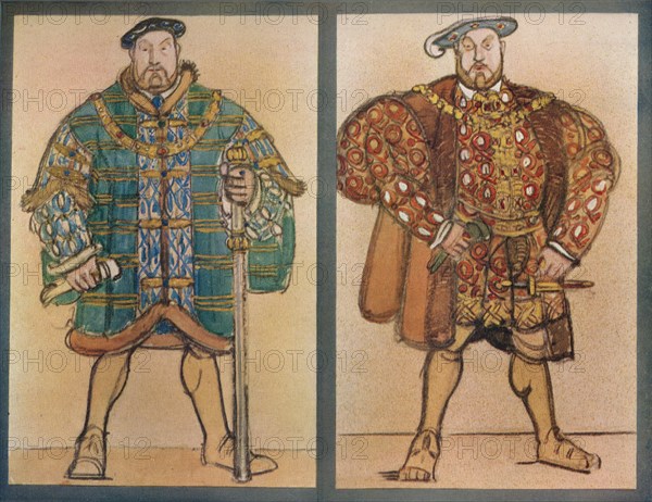 'Costume Designs for Henry VIII (Theatre De L'Opera, Paris, 1920)', c1920, (1923). Artist: Maxime Dethomas.