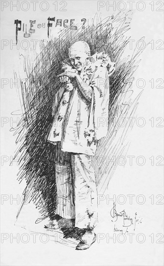 'Clown Sketch', c1893, (1894). Artist: Bernard Partridge.