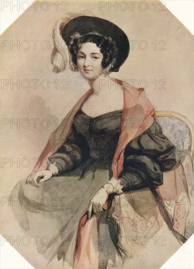 'Portrait of a Lady', c1855. Artist: John Absolon.