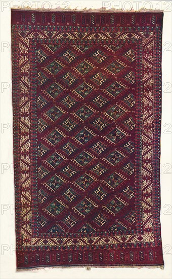 Yomut Turkoman carpet, c1700. Artist: Unknown.