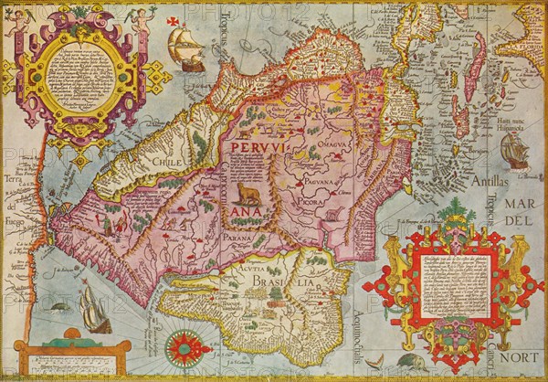 'Map of Peru', c1599. Artist: Arnoldus Florentius.