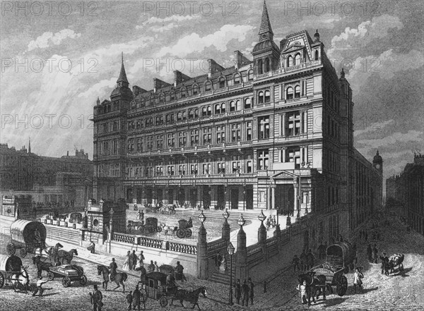 Cannon Street Railway Station, City of London, c1870 (1878). Artist: Unknown.