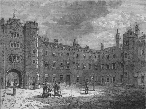 Courtyard of St James's Palace, Westminster, London, c1875 (1878). Creator: Unknown.