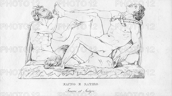 'Fauno E Satiro (Faune et Satyre)', c1850. Artist: Unknown.