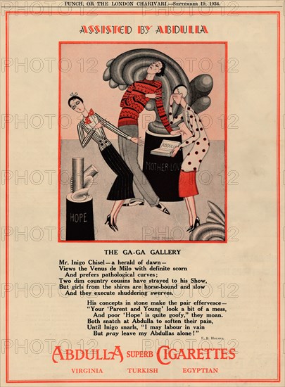 'Assisted by Abdulla - The Ga-Ga Gallery', 1934. Artist: Unknown.