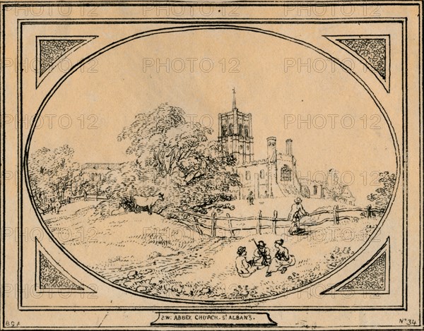 'Abbey Church, St. Albans', 1782. Artist: Unknown.