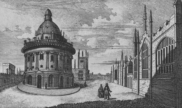 'St. Mary's Church & Radcliffe Library at Oxford', c18th century. Artist: Unknown.